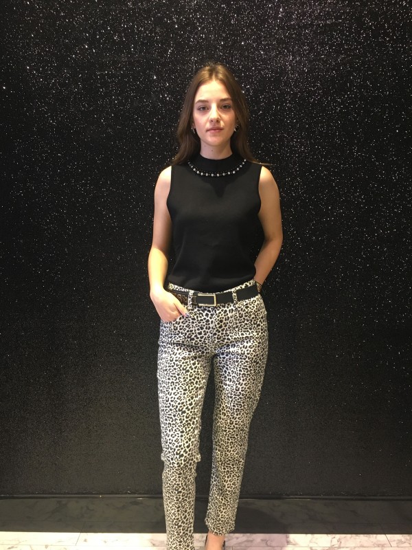 DSHE leopar desenli pantolon 29